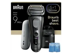 Braun 9675CC Rasierer + PowerCase (Akkubetrieb, Grau, Vibrierende Scherfolien)