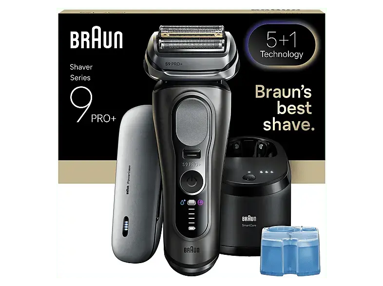 Braun 9675CC Rasierer + PowerCase (Akkubetrieb, Grau, Vibrierende Scherfolien)