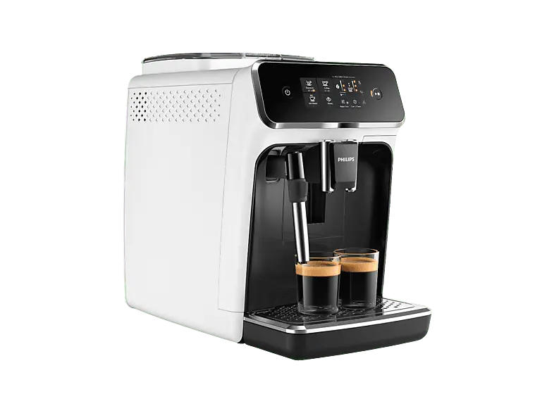 Philips EP2223/40 Kaffeevollautomat (Panarello Weiß, Keramik Mahlwerk, 15 bar, Dampfdüse)