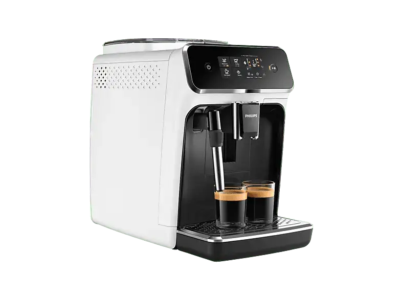 Philips EP2223/40 Kaffeevollautomat (Panarello Weiß, Keramik Mahlwerk, 15 bar, Dampfdüse)