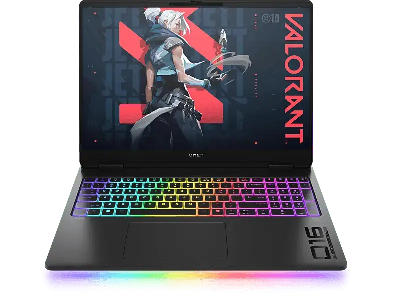 HP Omen max 16-ak0900ng Gaming Notebook 16 Zoll, WQXGA, AMD Ryzen™ AI 9 HX 375 (max. Boost-Taktung bis zu 5,1 GHz, 24 MB L3 Cache,12 Kerne, Threads) , 32 GB RAM, Windows 11 Home, GeForce RTX™ 5080, Shadow Black, Sandgestrahlt und lackiert