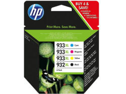 HP 932/933, schwarz/farbig; Tinte auf Pigmentbasis