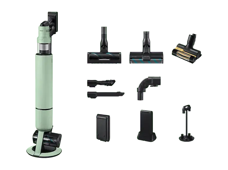 Samsung VS90F40dem/GE bespoke Jet™ A.I. Staubsauger (0,5 l, Akkulaufzeit: bis zu 100 min (großer Akku) / 60 (kleinerer Akku), Satin Mint)