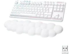 LOGITECH G G715 TKL Kabellose RGB Gaming Tastatur ohne Ziffernblock (Tactile), Handballenauflage, Lightsync RGB, DEU (Qwertz), Weiß