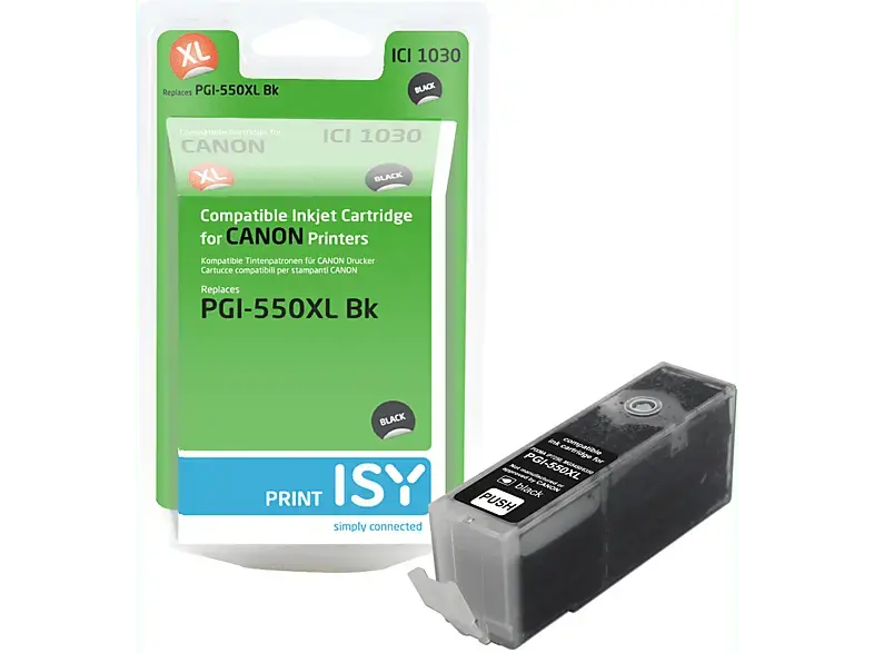 ISY Tintenpatrone ICI-1030 Canon PGI-550XL, schwarz