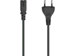 Hama 200732 Netzkabel, Euro-Stecker - 2-pol.-Kupplung (Doppelnut), 1,5 m