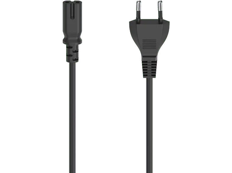 Hama 200732 Netzkabel, Euro-Stecker - 2-pol.-Kupplung (Doppelnut), 1,5 m