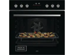 AEG OA5PE42AB 5000 SteamBake Herd mit Feuchtigkeitszugabe, Pyrolytische Selbstreinigung (71 l, Schwarz, 595 mm breit, A+)