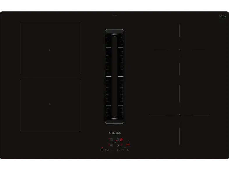 Siemens ED811BS16E Kochfeld mit Dunstabzug (800 mm breit, 522 tief, Glaskeramik, Induktion, EEK: B)