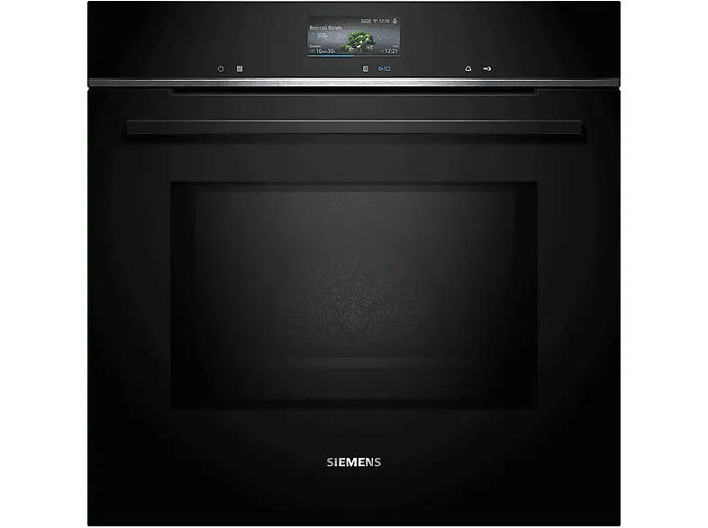 Siemens HM776GKB1 Backofen mit Mikrowellenfunktion, 60 x cm ( Schwarz, 594 mm breit)