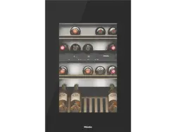Miele KWT 6422 iG-1 Weintemperierschrank mit FlexiFrame und Push2open (97 l, 143 kWh, EEK: G, Obsidianschwarz , Anzahl Flaschen: 33)