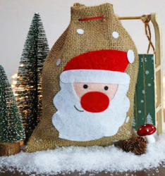 Dekorieren & Einrichten Geschenksack Jute kleiner Weihnachtsmann