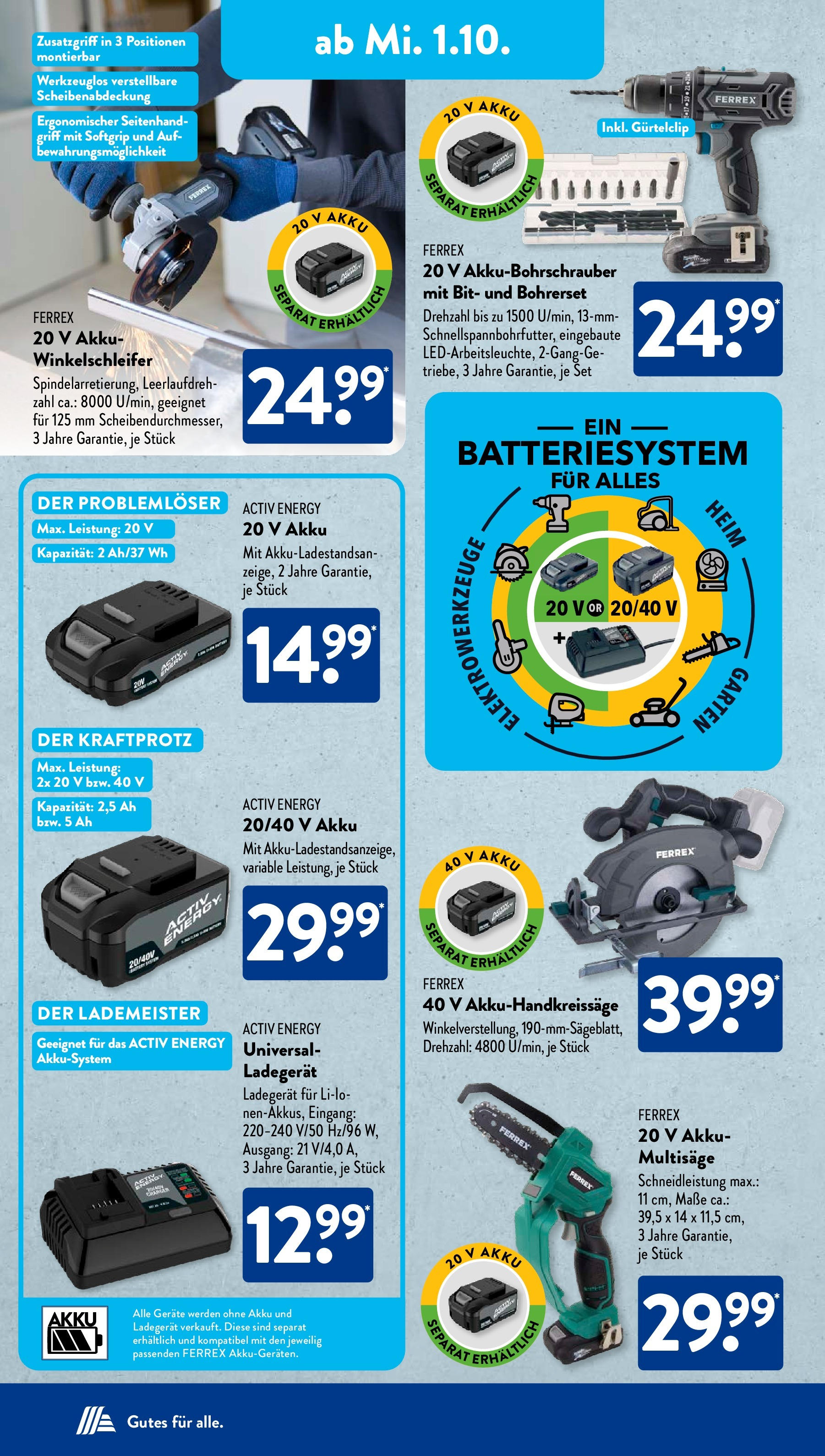 Aldi Süd - Aldi Süd: Wochenangebote (ab 28.09.2025) zum Blättern | Seite: 20 | Produkte: Energy, Ladegerät