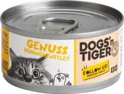 DOGS'n TIGER Nassfutter Katze Hühnchenfilet, Genuss