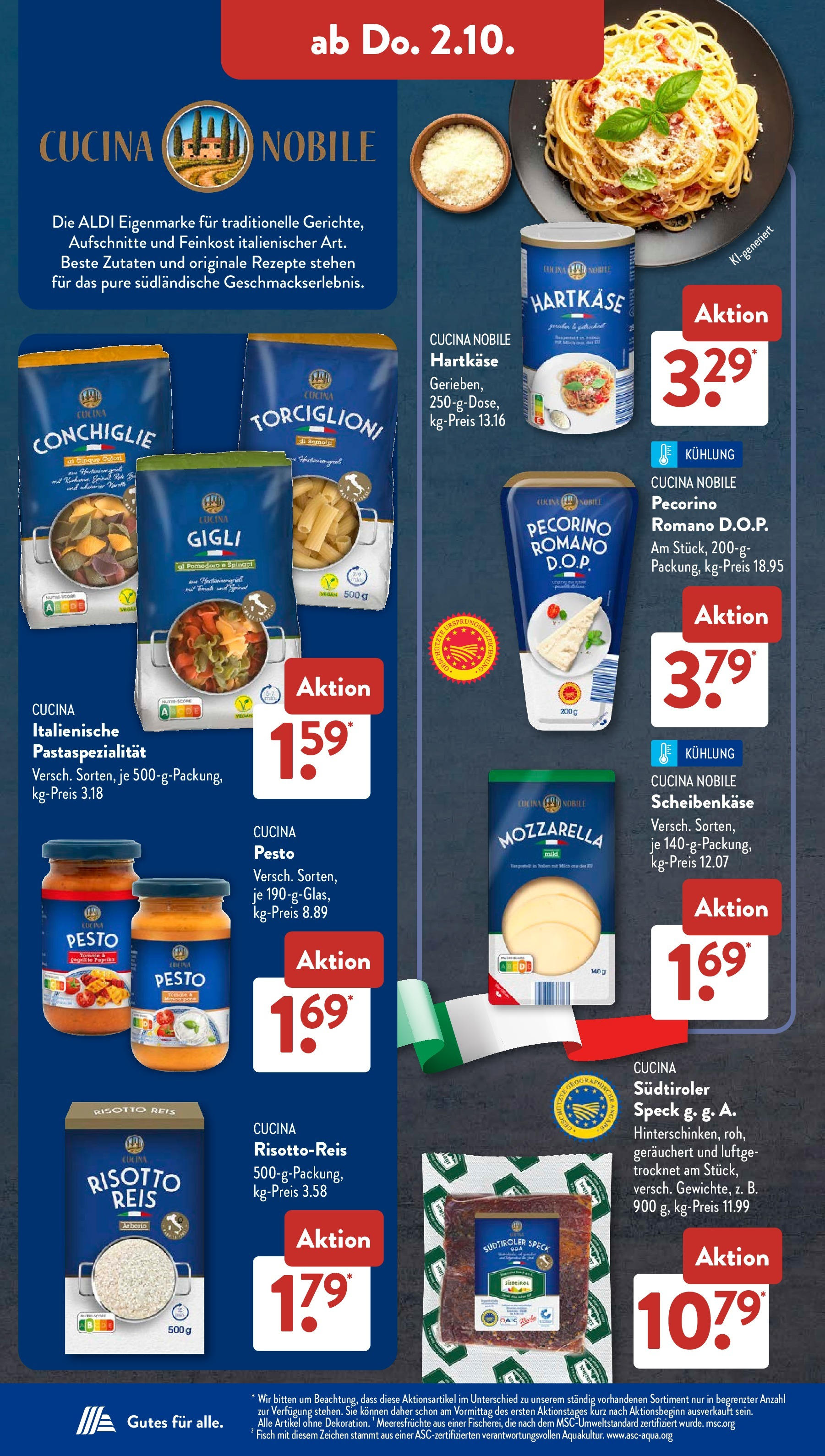 Aldi Süd - Aldi Süd: Wochenangebote (ab 28.09.2025) zum Blättern | Seite: 28 | Produkte: Mozzarella, Fisch, Reis