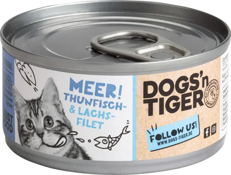 DOGS'n TIGER Nassfutter Katze mit Thunfisch & Lachs, Meer!