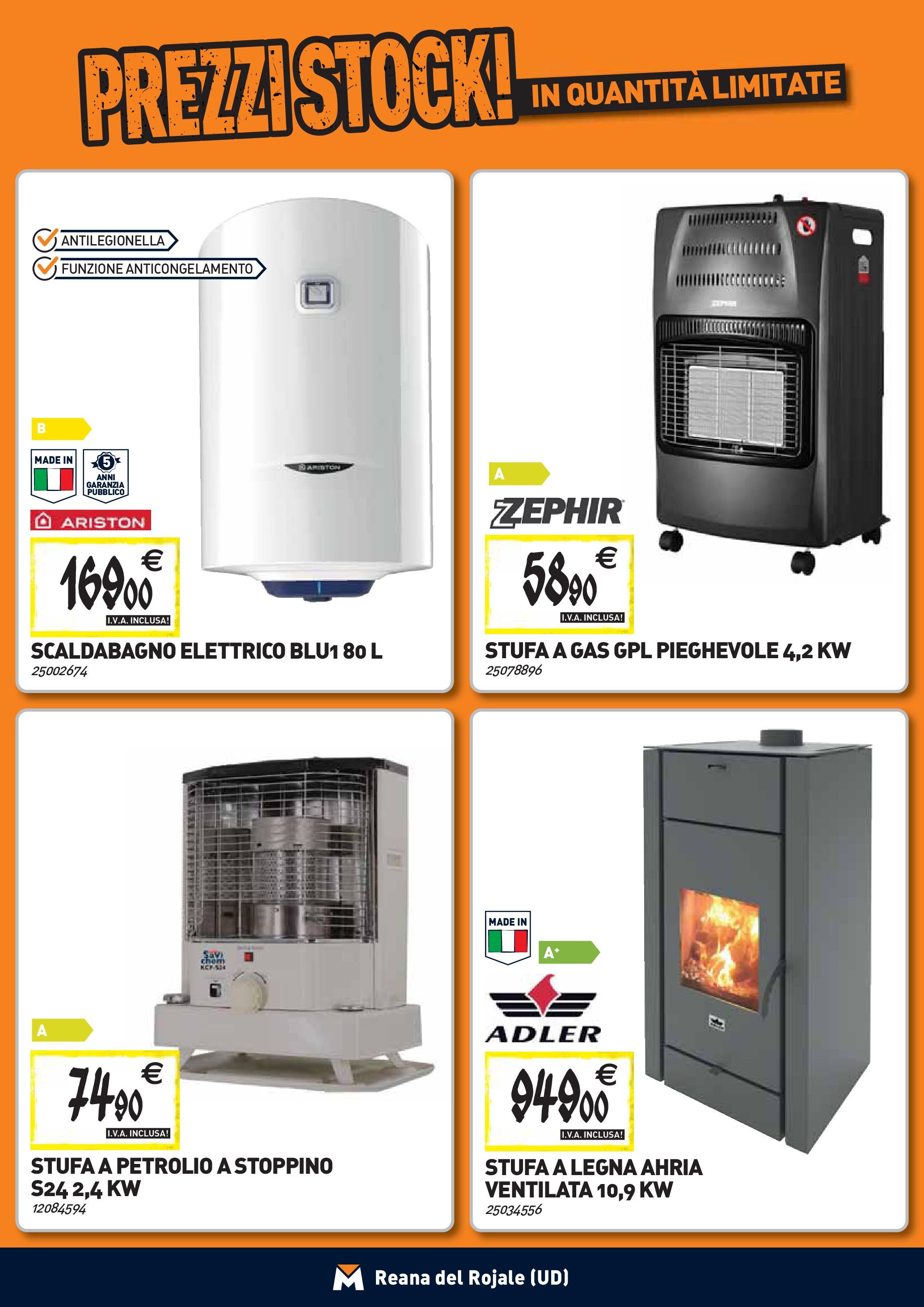 Nuovo TECNOMAT - Straordinari prezzi stock! dal 24/09/2025 > offerte anteprima 🛍️ | Pagina: 9 | Prodotti: Scaldabagno, Stufa a legna, Stufa, Stufa a gas