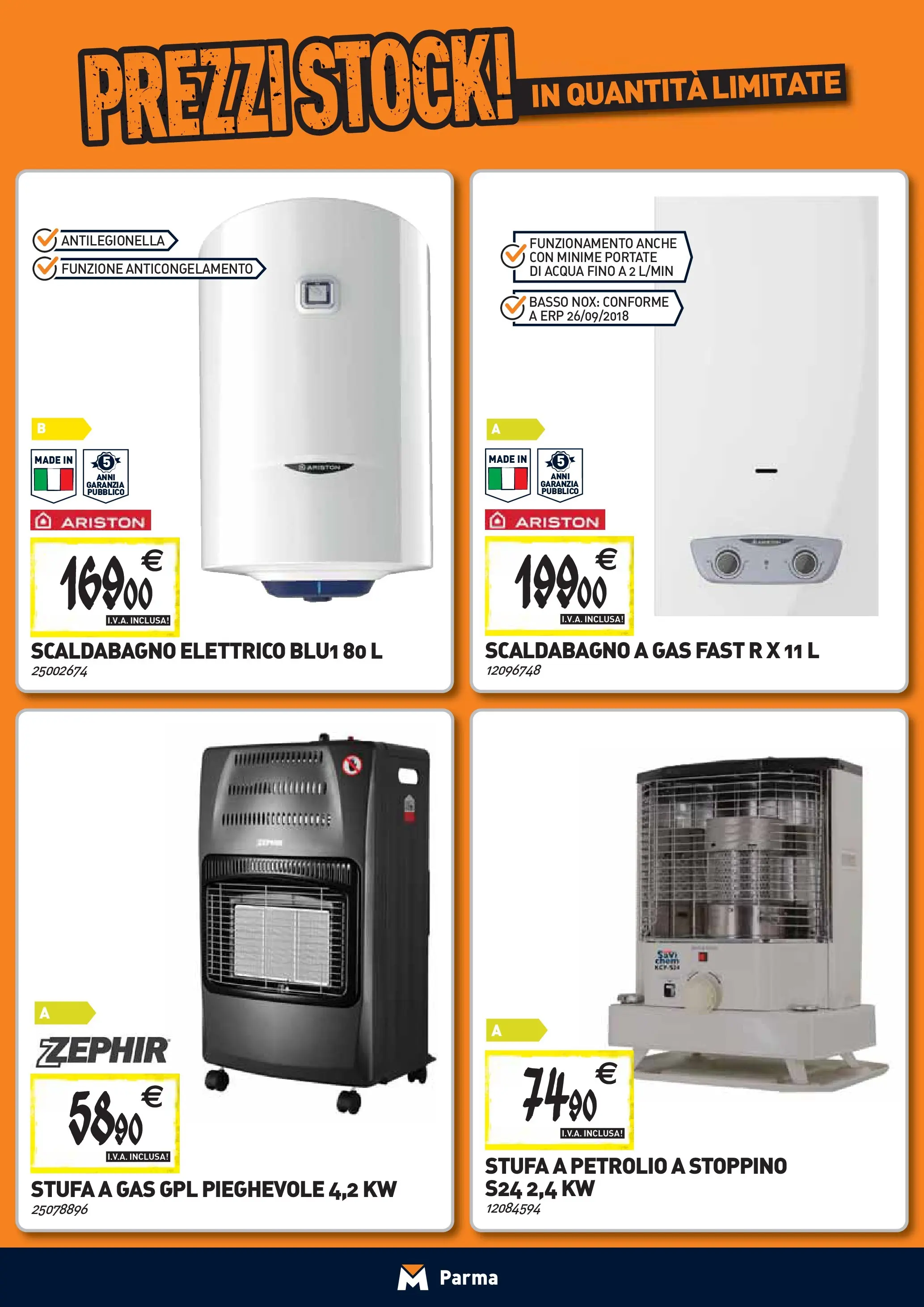 Nuovo TECNOMAT - Straordinari prezzi stock! dal 24/09/2025 > offerte anteprima 🛍️ | Pagina: 9 | Prodotti: Scaldabagno, Acqua, Stufa, Stufa a gas