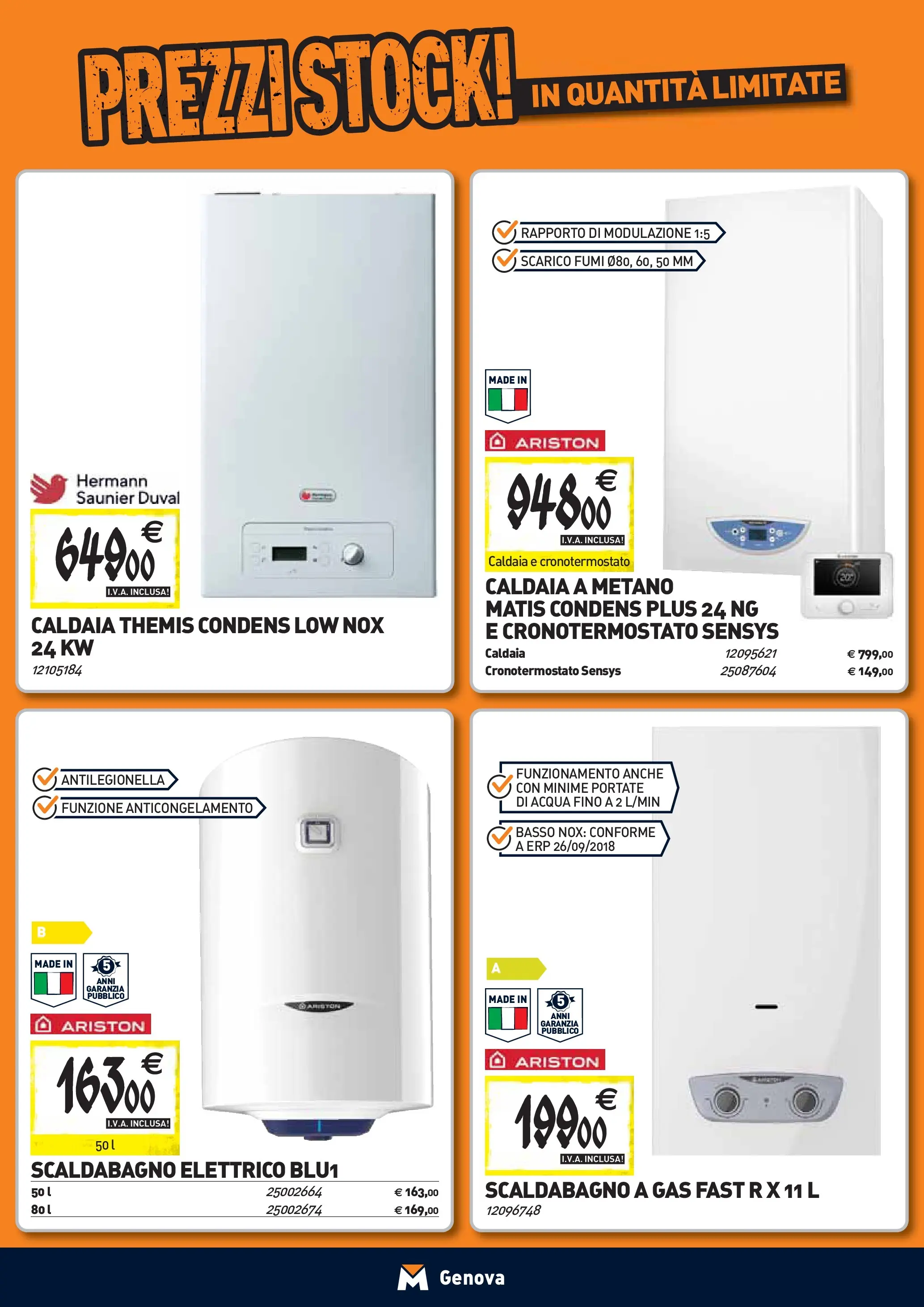 Nuovo TECNOMAT - Straordinari prezzi stock! dal 24/09/2025 > offerte anteprima 🛍️ | Pagina: 7 | Prodotti: Scaldabagno, Caldaia, Acqua