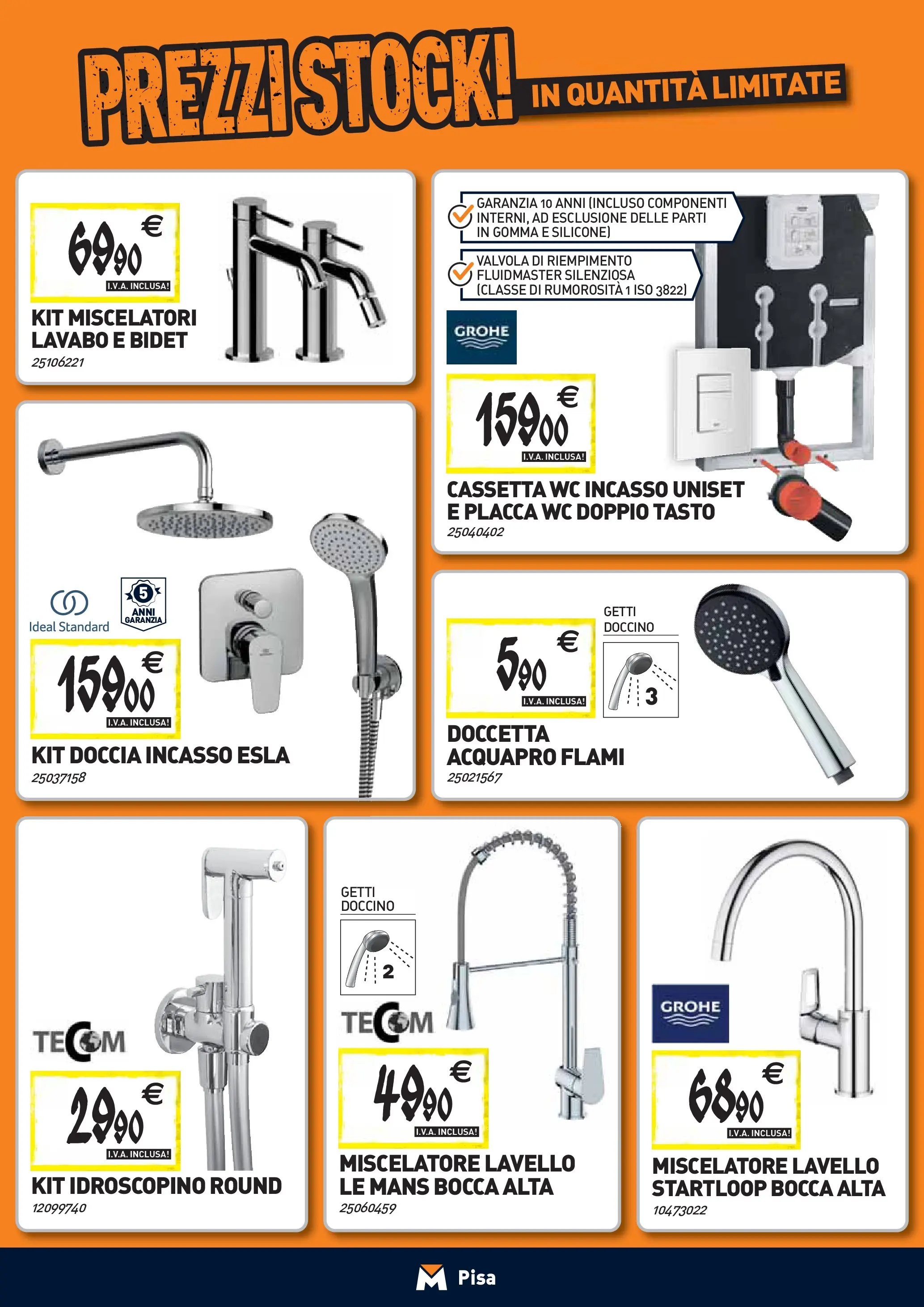 Nuovo TECNOMAT - Straordinari prezzi stock! dal 24/09/2025 > offerte anteprima 🛍️ | Pagina: 4 | Prodotti: Lavello, Silicone, WC, Doccia