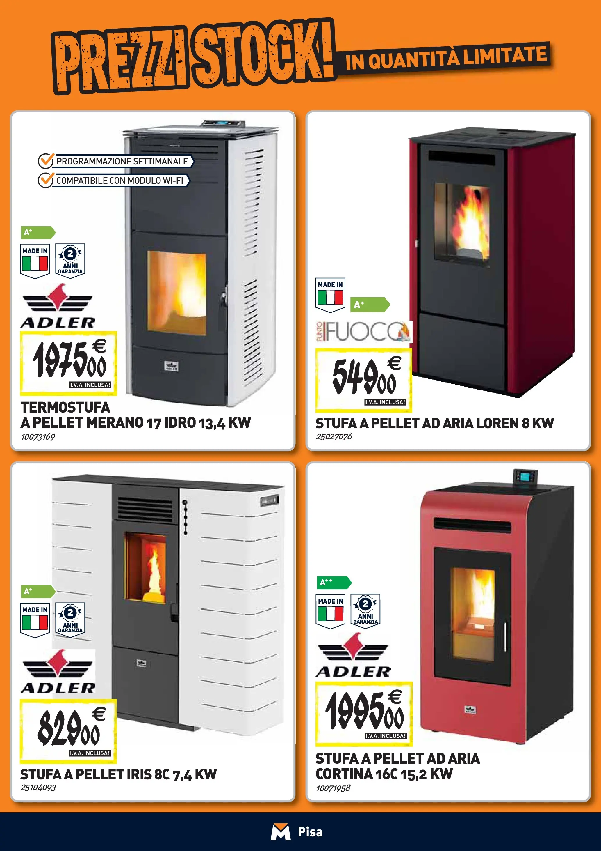 Nuovo TECNOMAT - Straordinari prezzi stock! dal 24/09/2025 > offerte anteprima 🛍️ | Pagina: 10 | Prodotti: Pellet, Stufa a pellet, Stufa
