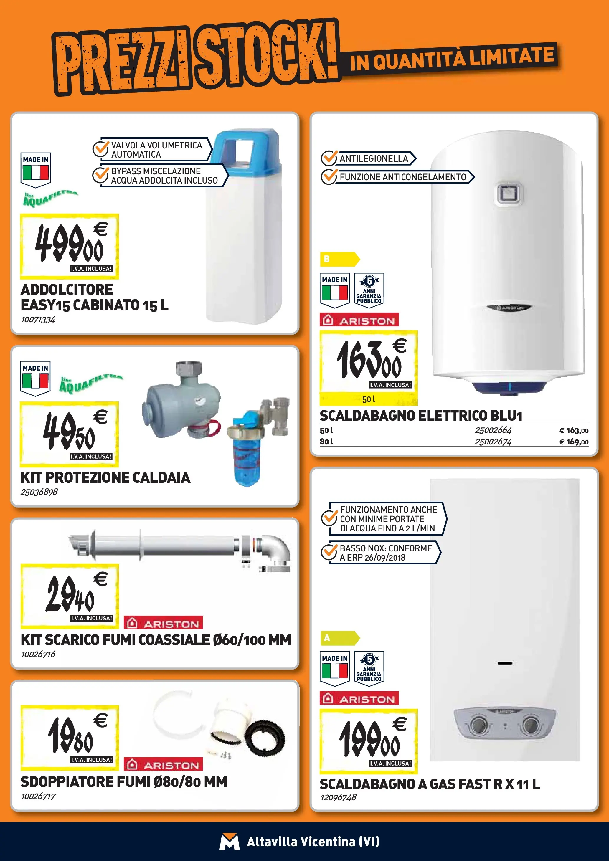 Nuovo TECNOMAT - Straordinari prezzi stock! dal 24/09/2025 > offerte anteprima 🛍️ | Pagina: 7 | Prodotti: Scaldabagno, Caldaia, Acqua