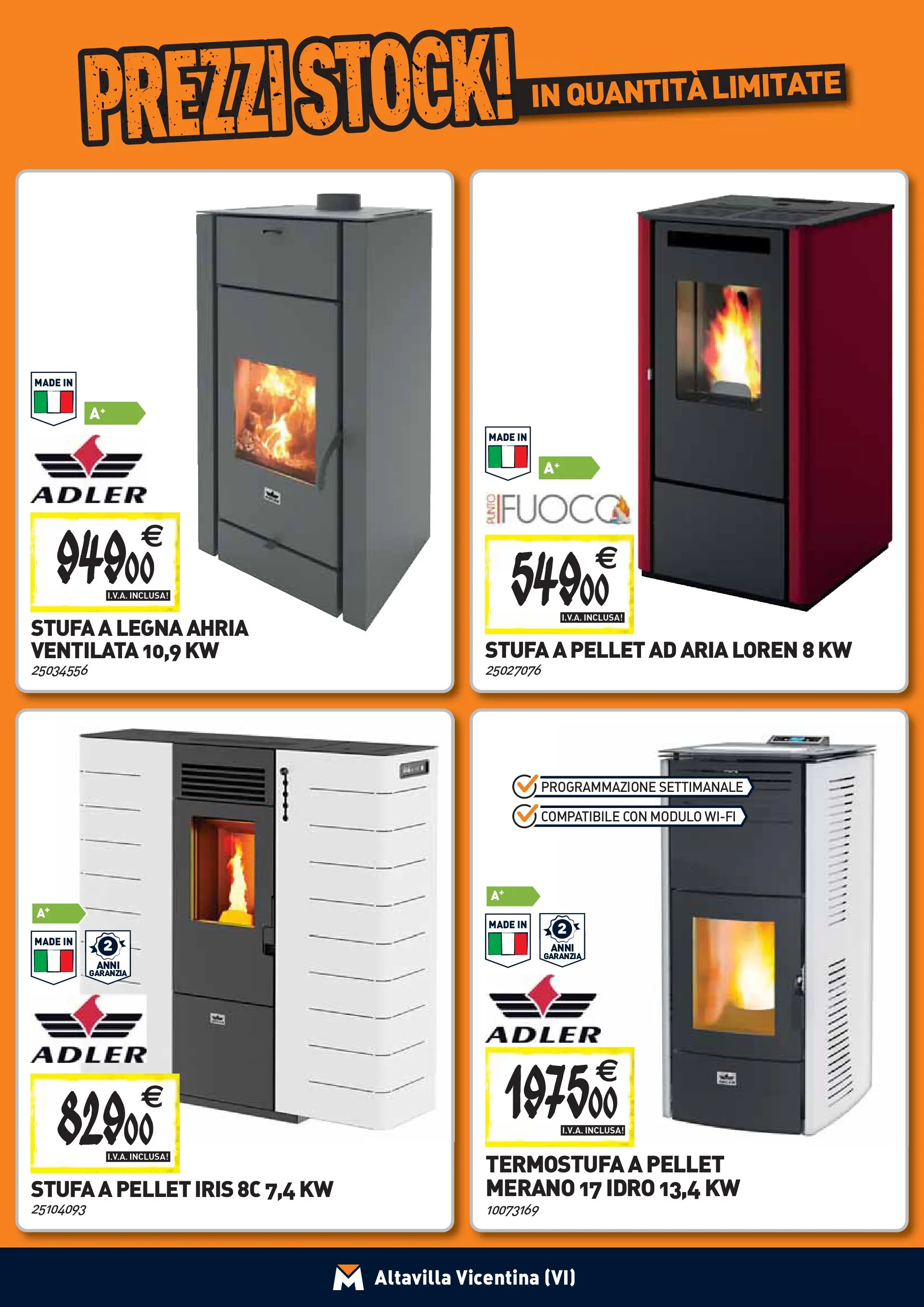 Nuovo TECNOMAT - Straordinari prezzi stock! dal 24/09/2025 > offerte anteprima 🛍️ | Pagina: 9 | Prodotti: Pellet, Stufa a legna, Stufa a pellet, Stufa