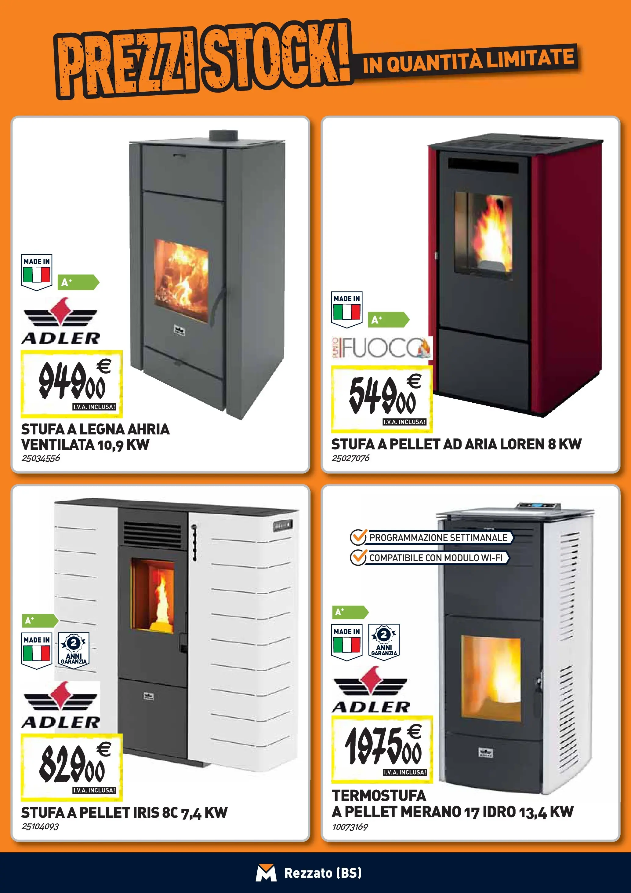 Nuovo TECNOMAT - Straordinari prezzi stock! dal 24/09/2025 > offerte anteprima 🛍️ | Pagina: 10 | Prodotti: Pellet, Stufa a legna, Stufa a pellet, Stufa