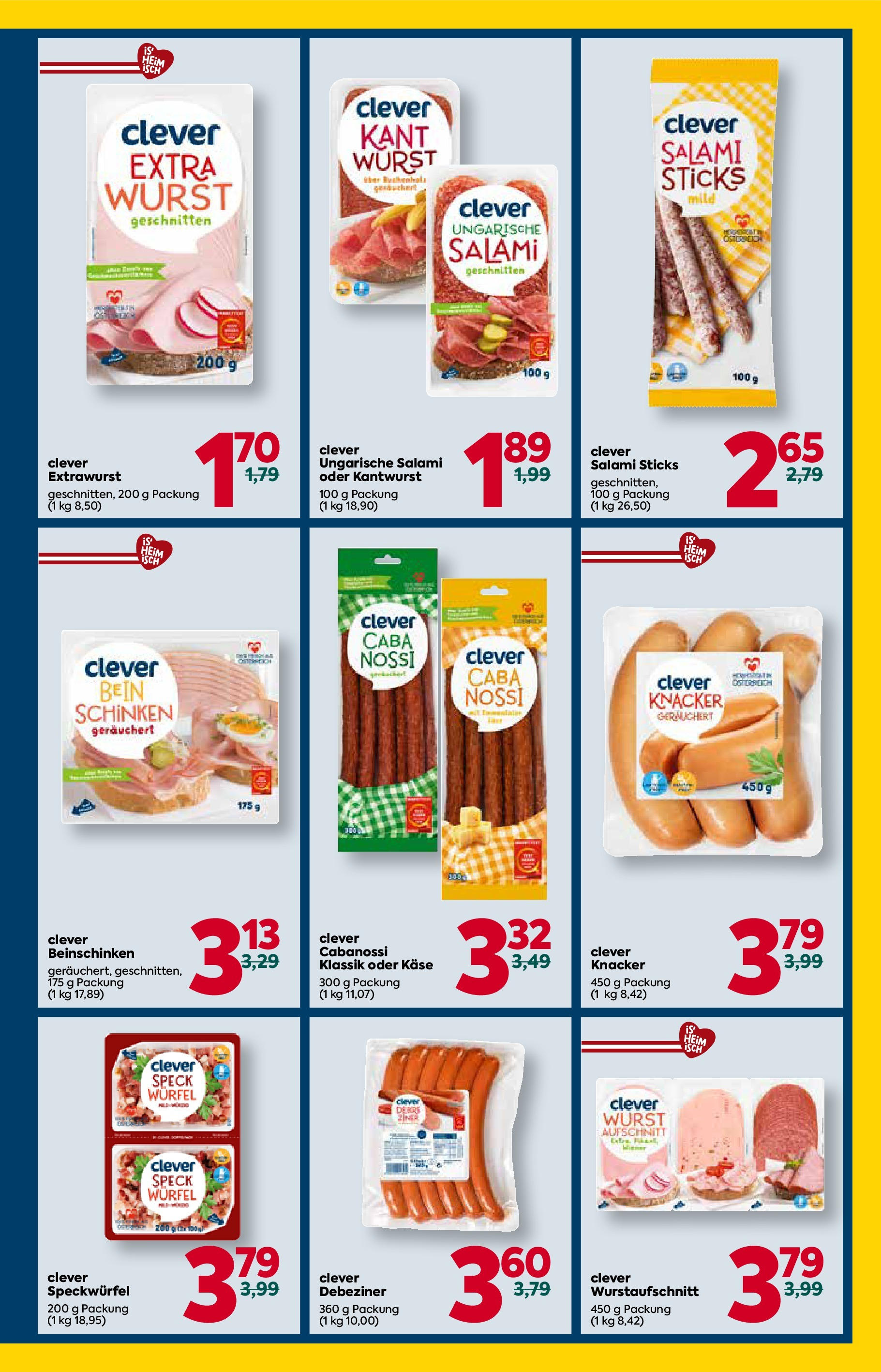 Billa Clever Wien, Moedling, Bad Radkersburg ab 25.09.2025 - Angebote, Prospekt | Seite: 4 | Produkte: Wurst, Käse, Salami, Schinken