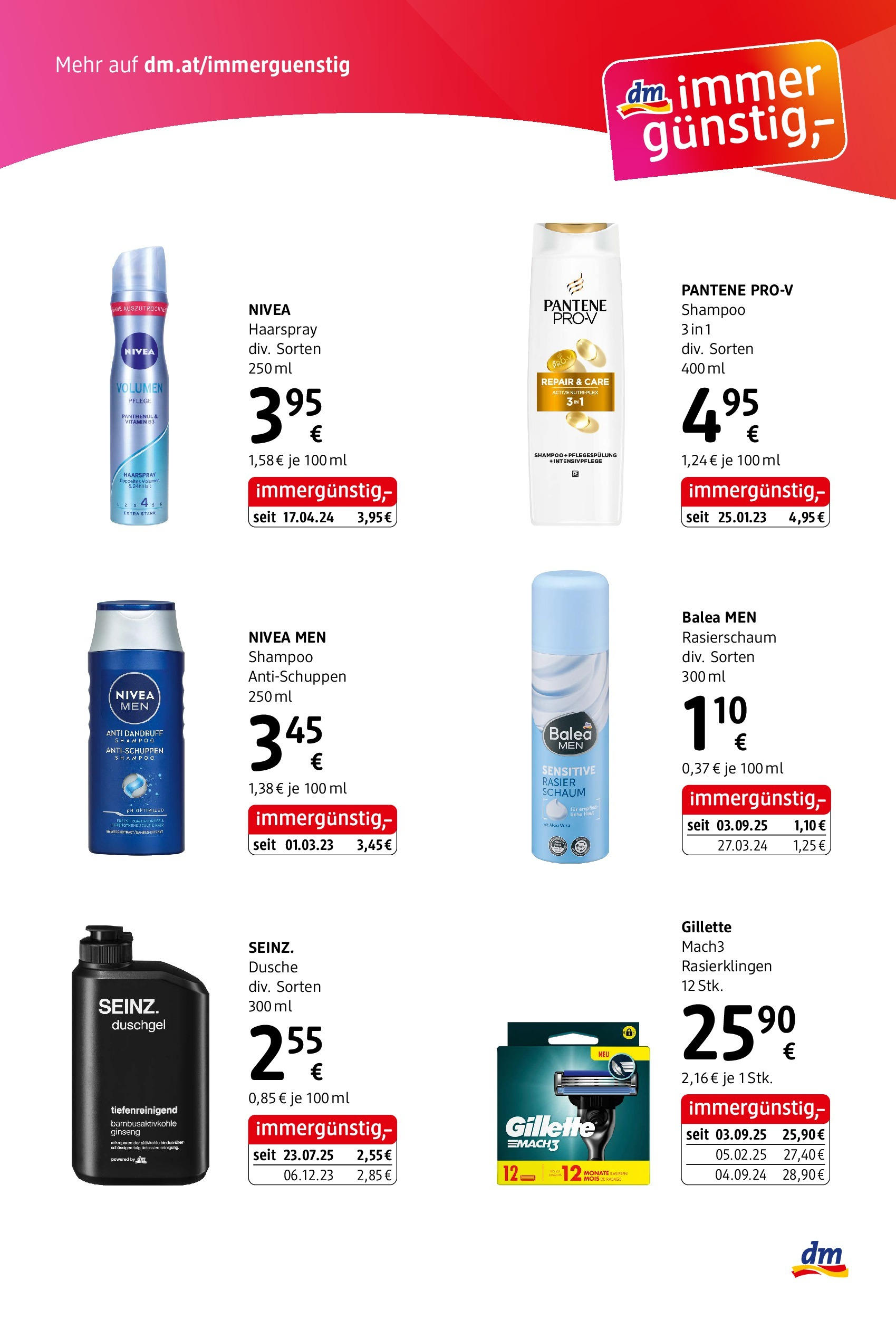 dm drogerie markt Flugblatt Oktober 2025 von 25.09.2025 - Aktuelle Angebote | Seite: 4 | Produkte: Dusche, Shampoo, Rasierschaum, Duschgel