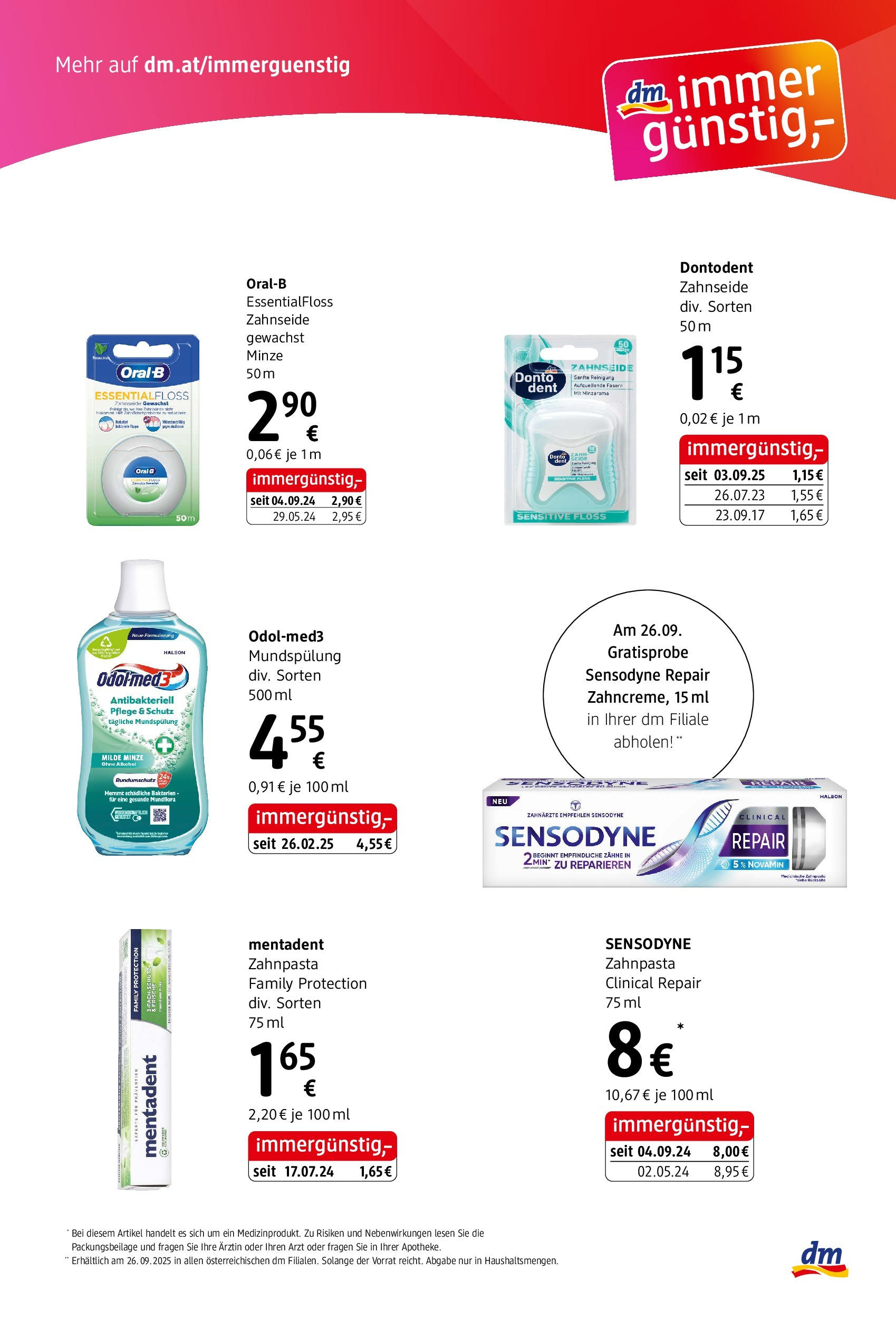 dm drogerie markt Flugblatt Oktober 2025 von 25.09.2025 - Aktuelle Angebote | Seite: 7 | Produkte: Zahnpasta
