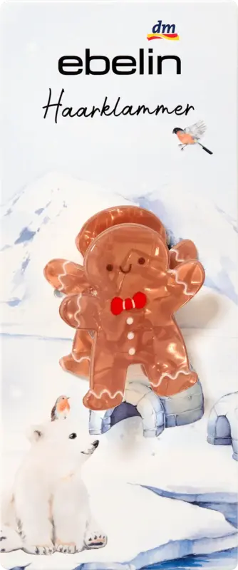 ebelin Haarklammer Lebkuchenmann