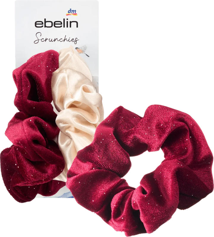 ebelin Scrunchies beige & rot