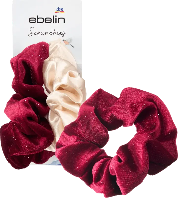 ebelin Scrunchies beige & rot