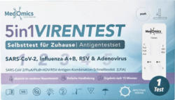 Medomics 5in1 Virentest Selbsttest SARS-CoV-2, Influenza A/B, RSV & Adenovirus