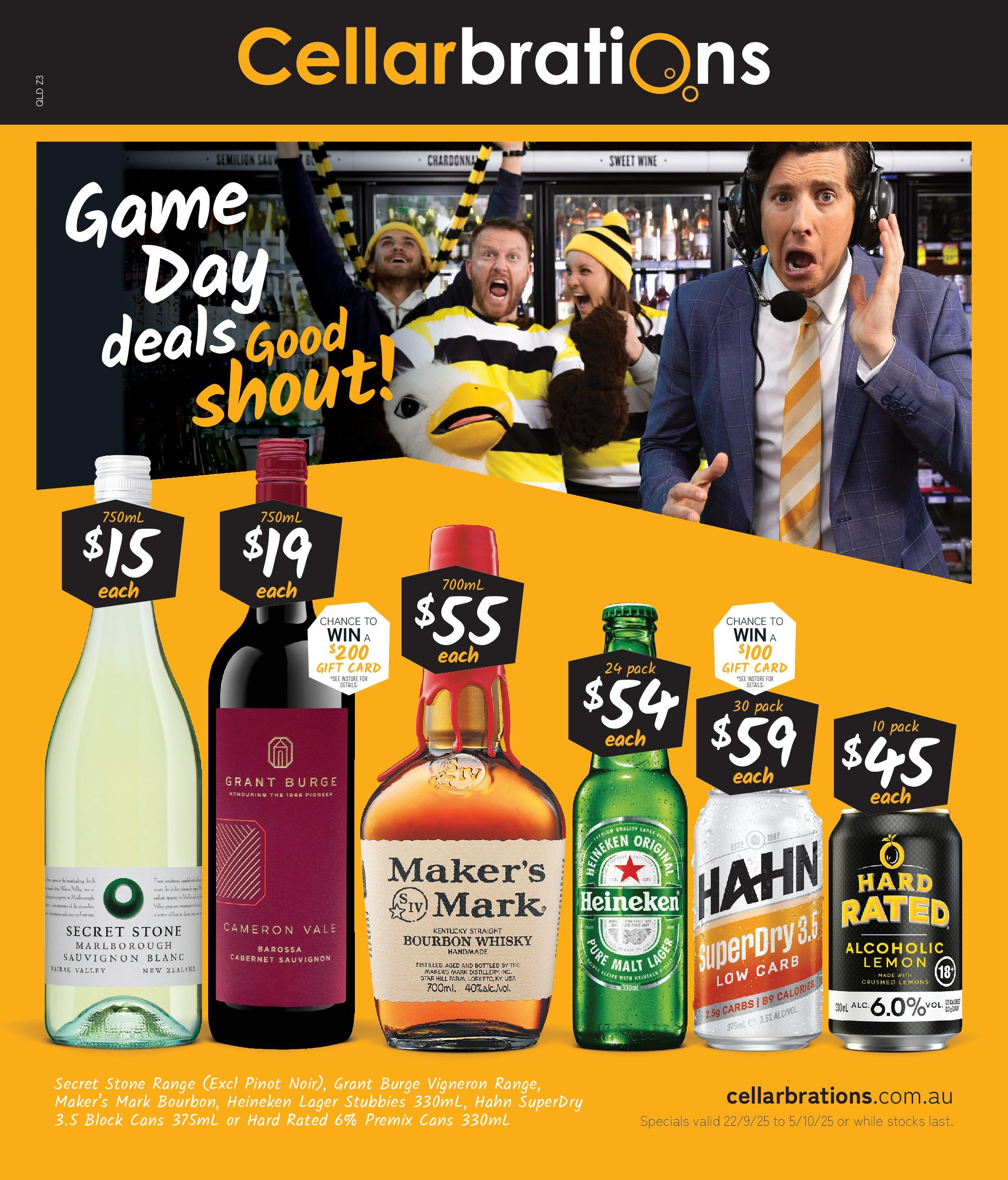 Cellarbrations Catalogue Charters Towers, Hyde Park - 22/09/2025 > weekly / monthly specials | Page: 1 | Products: Wine, Bourbon, Lemon, Game