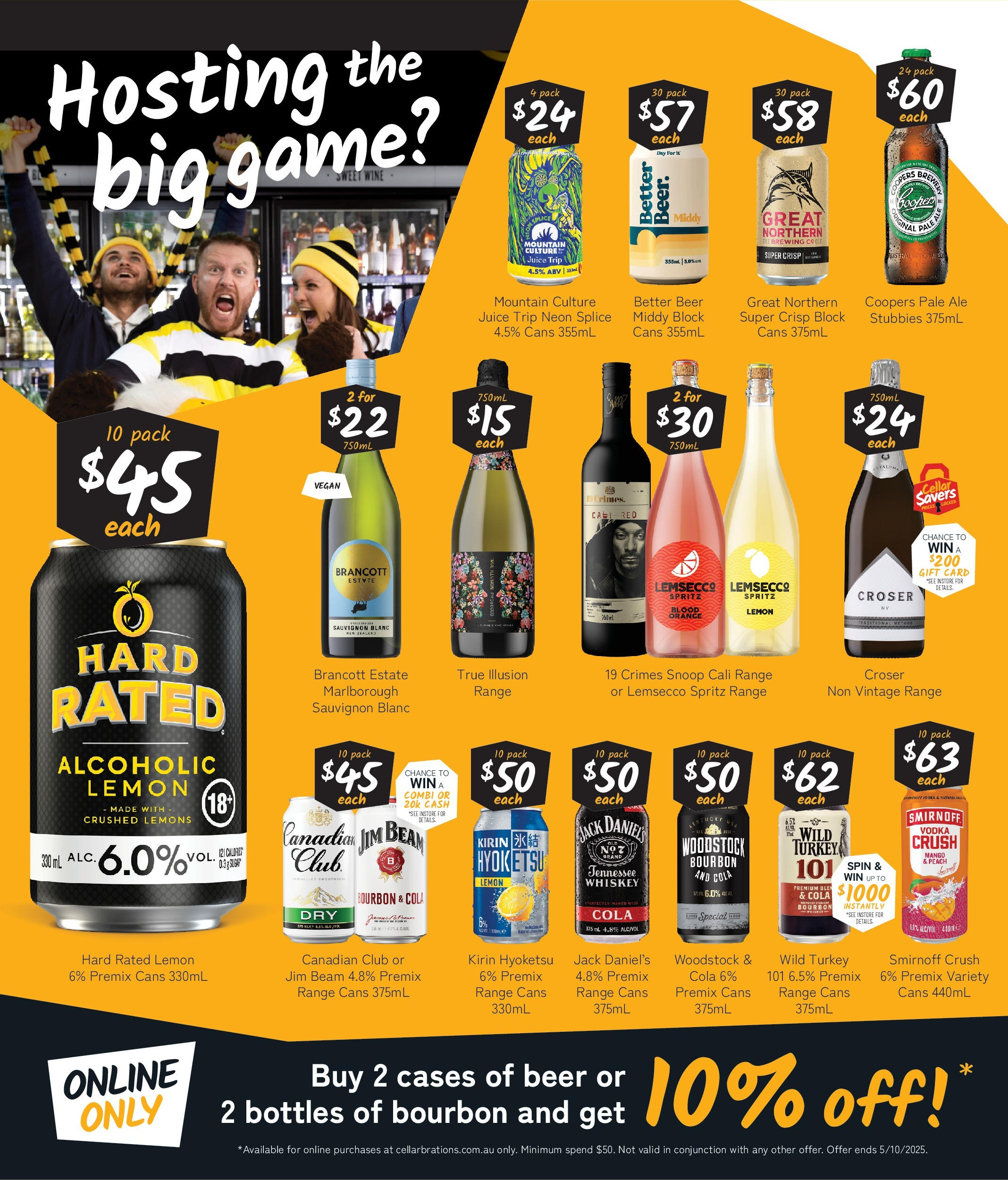 Cellarbrations Catalogue Pakenham, Daylesford, Wheelers Hill - 22/09/2025 > weekly / monthly specials | Page: 2 | Products: Cart, Whiskey, Lemon, Game