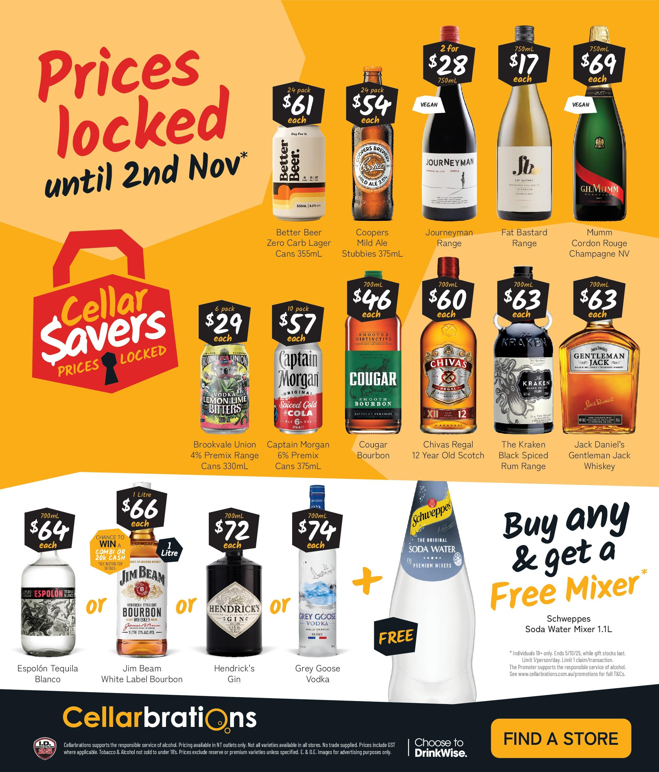 Cellarbrations Catalogue Zuccoli, Darwin - 22/09/2025 > weekly / monthly specials | Page: 8 | Products: Vodka, Whiskey, Scotch, Lime