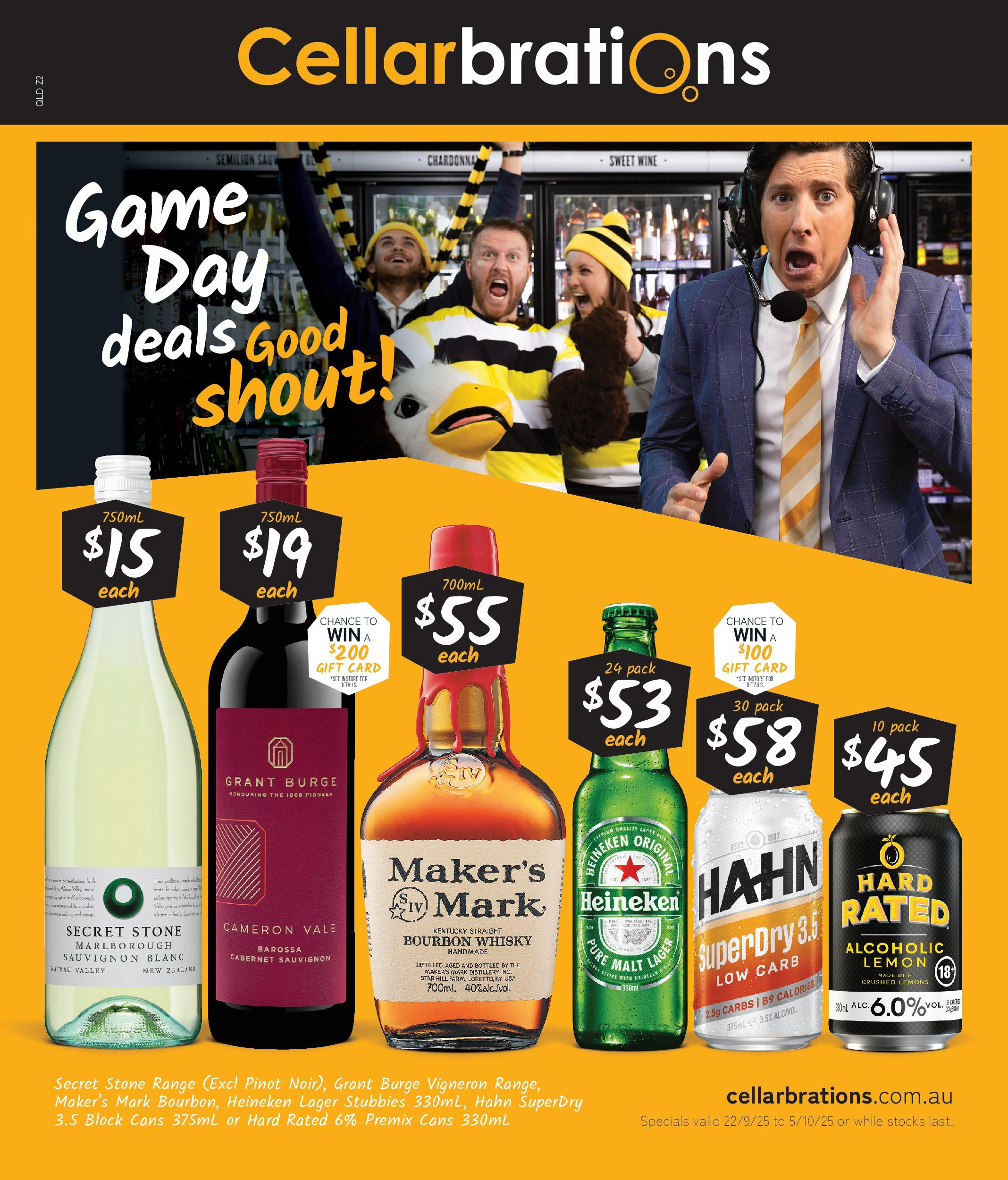 Cellarbrations Catalogue Ingham, Cairns - 22/09/2025 > weekly / monthly specials | Page: 1 | Products: Handmade, Wine, Lemon, Game