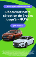Découvrez notre sélection de Breaks jusqu'à -40%
