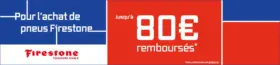 Pneus Firestone : jusqu'à 80€ remboursés pour l'achat de pneus Firestone !
