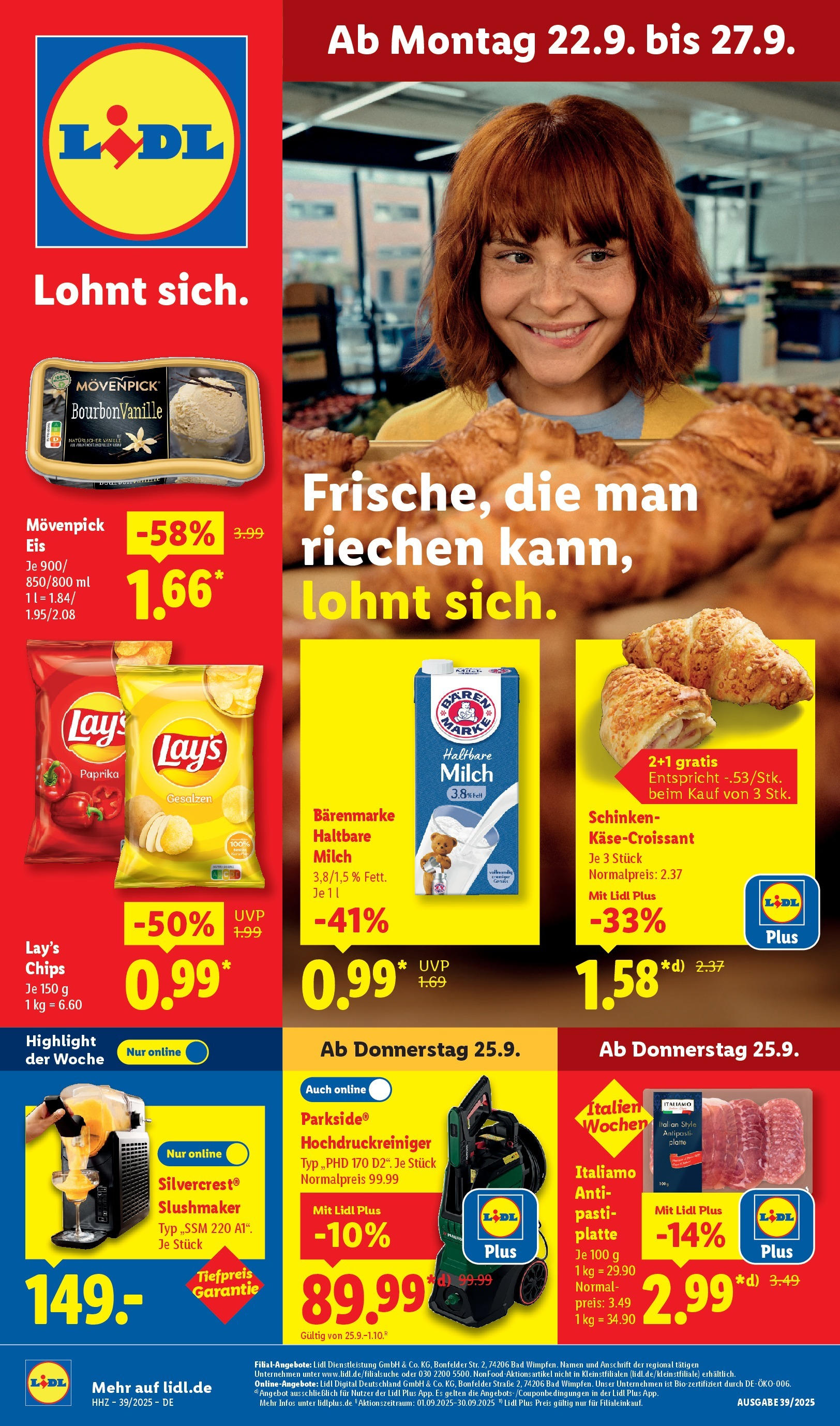 Lidl: Wochenangebote von 21. September bis 27. September 2025 - Prospekt seite 1