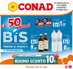 Anteprima del volantino Conad - 50 giorni BIS valido a partire dal 23.09.2025