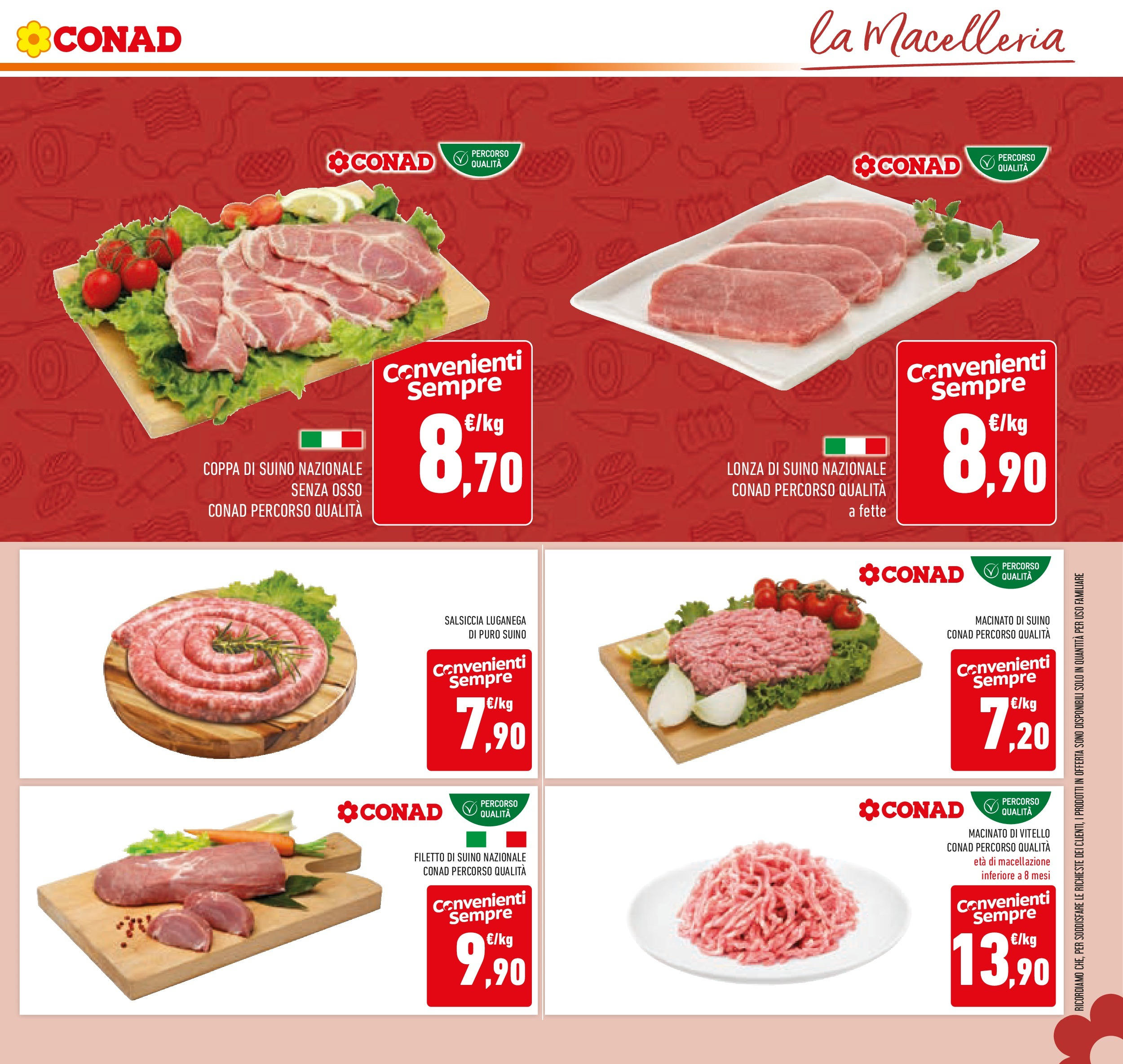 Volantino Conad dal 23/09/2025 > Anteprima | Pagina: 13 | Prodotti: Suino, Salsiccia, Vitello, Macinato
