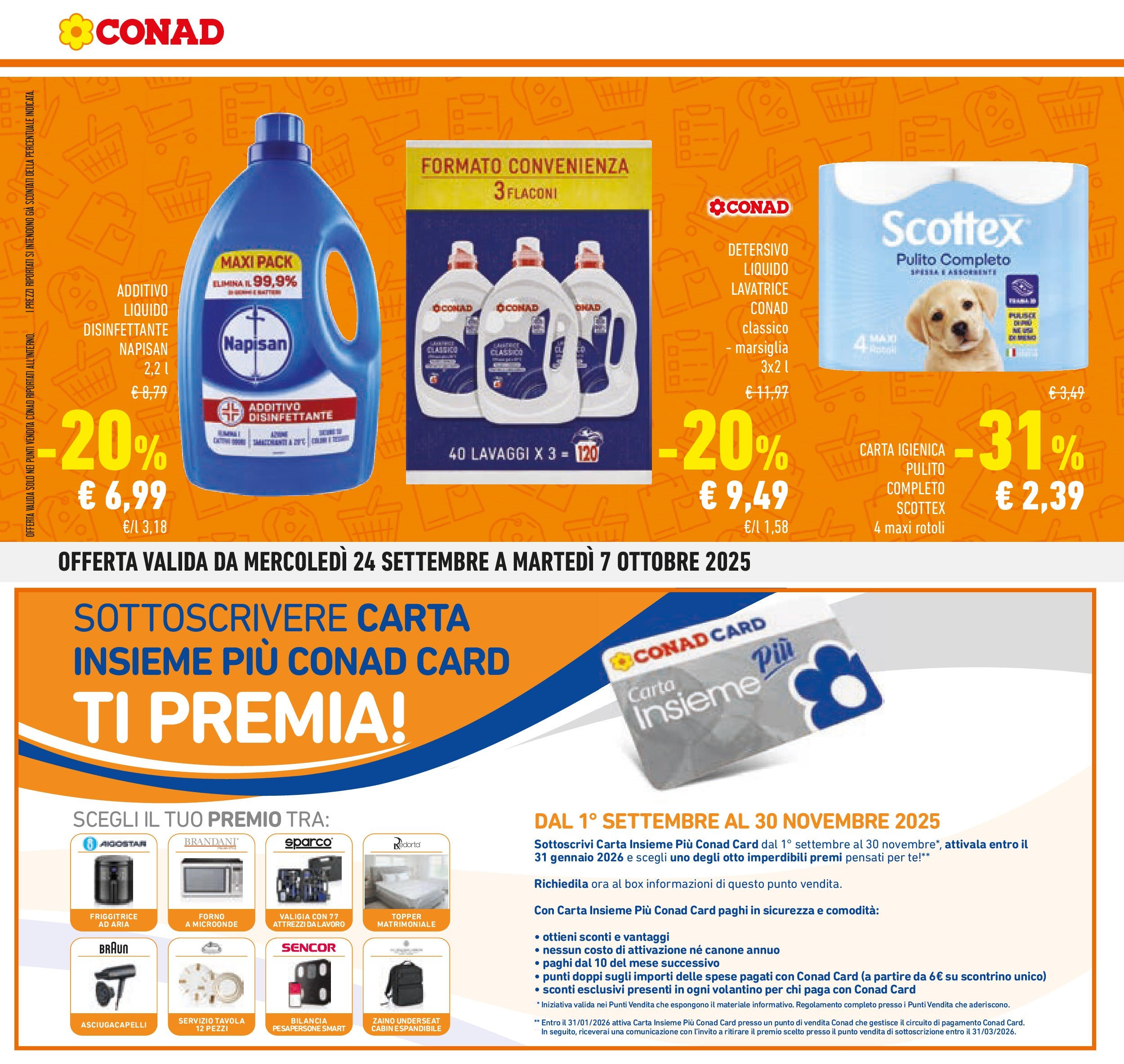 Volantino Conad dal 23/09/2025 > Anteprima | Pagina: 28 | Prodotti: Lavatrice, Forno, Asciugacapelli, Friggitrice