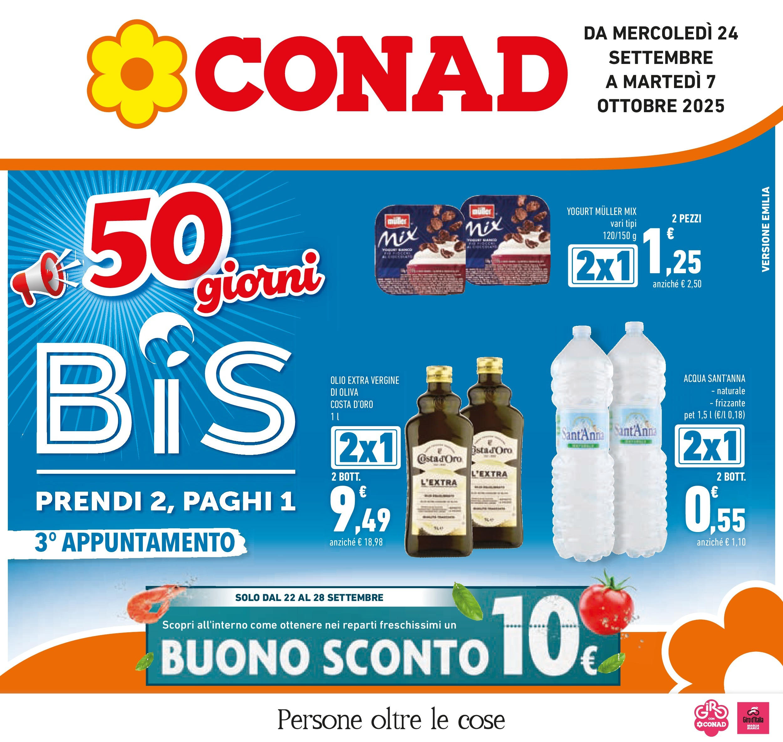 Volantino Conad dal 23/09/2025 > Anteprima | Pagina: 1 | Prodotti: Acqua, Olio, Olive, Olio extra vergine