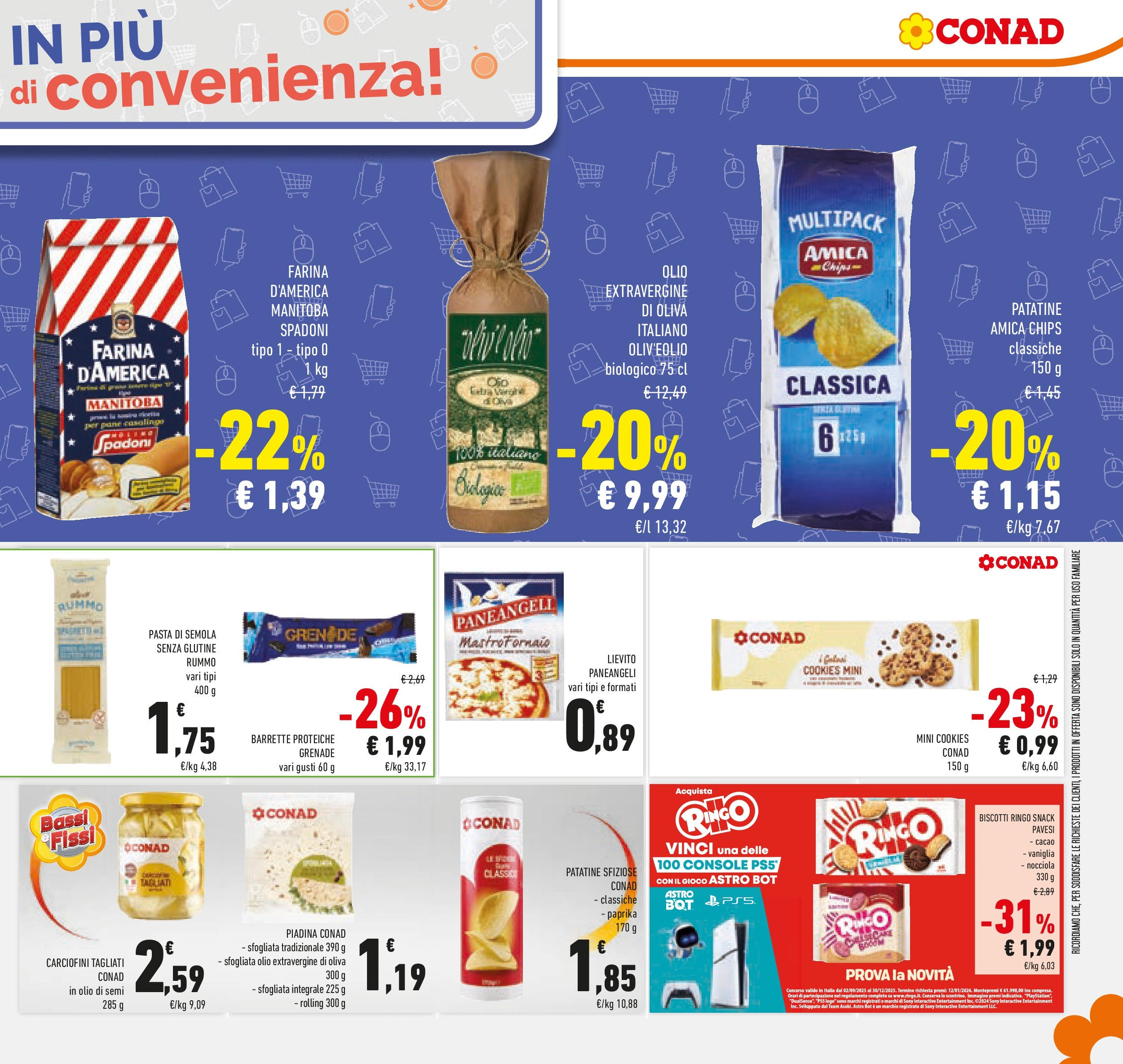Volantino Conad dal 23/09/2025 > Anteprima | Pagina: 33 | Prodotti: Biscotti, Olive, Pasta, Piadina