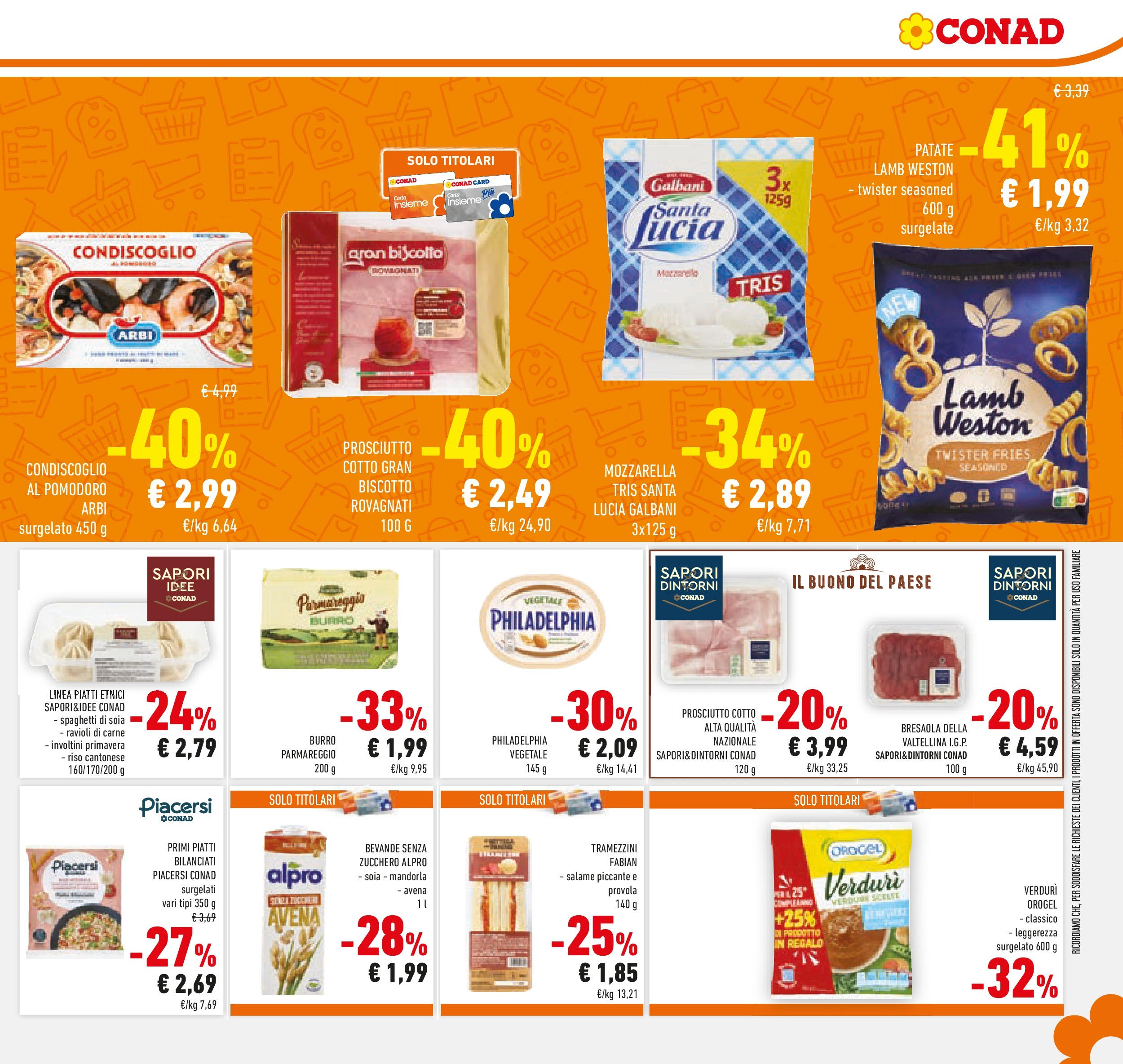 Volantino Conad dal 23/09/2025 > Anteprima | Pagina: 9 | Prodotti: Patate, Zucchero, Mozzarella, Ravioli