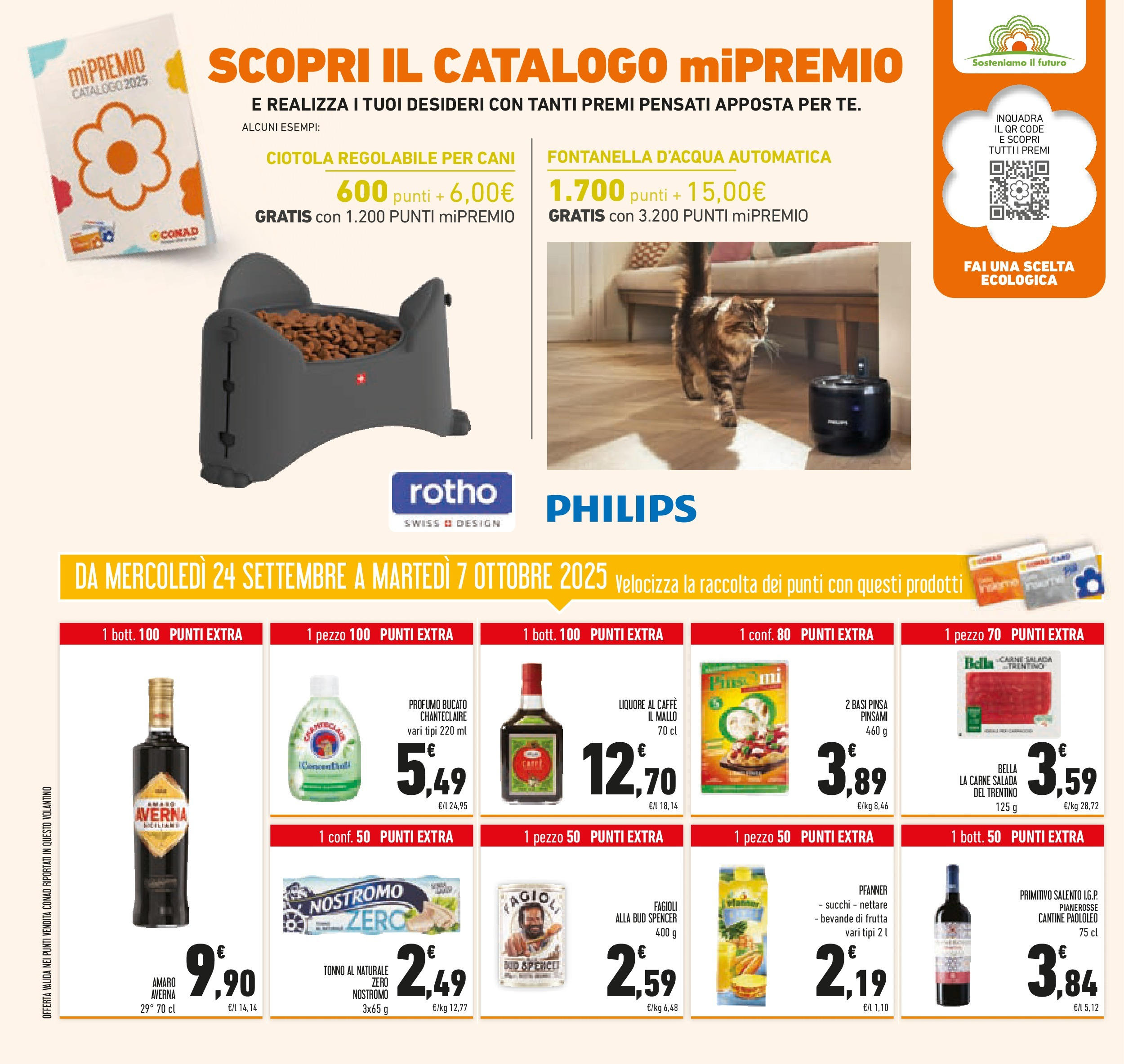 Volantino Conad dal 23/09/2025 > Anteprima | Pagina: 40 | Prodotti: Tonno al naturale, Liquore, Ciotola, Profumo