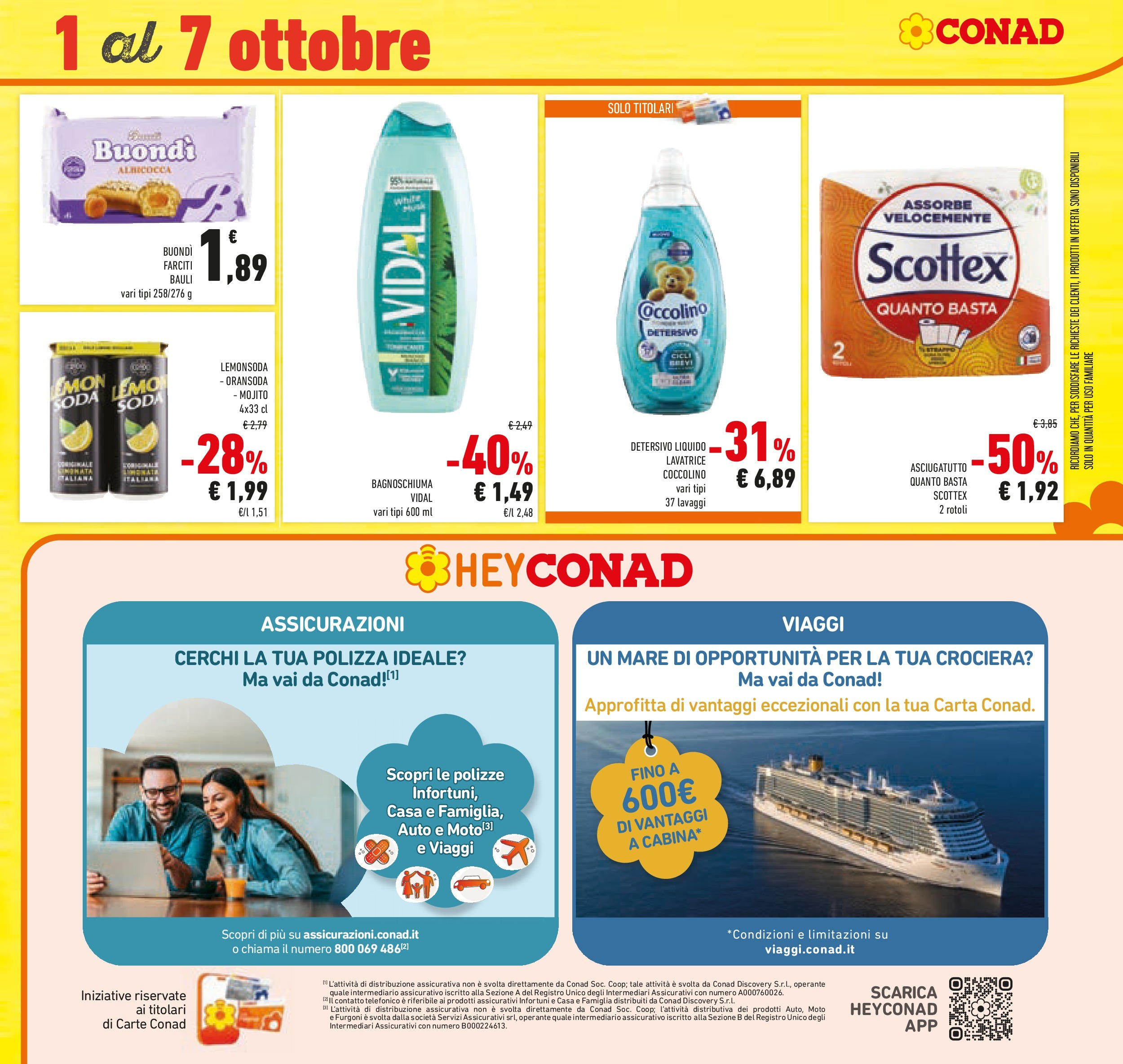 Volantino Conad dal 23/09/2025 > Anteprima | Pagina: 43 | Prodotti: Bagnoschiuma, Lavatrice, Asciugatutto